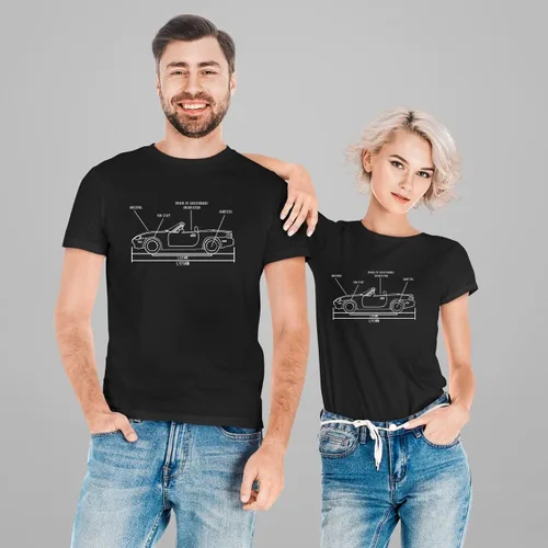 Vista 2 de The Sports Car Model - Camisa unisex, cuello en V, sudadera con capucha 70-TG.45-1