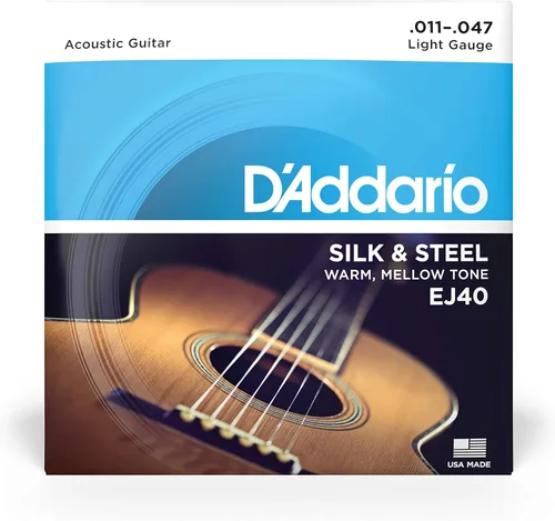 Vista 2 de D'Addario EJ40, cuerdas de seda y acero para guitarra folclórica, 11-47