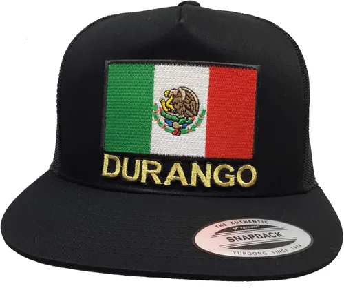 Vista 4 de Bandera de Durango Solo en frente Sombrero Negro malla