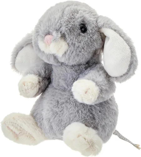 Vista 2 de DILLY DUDU Peluche de conejo/conejo gris, juguete de peluche, regalos para niños (6 pulgadas)