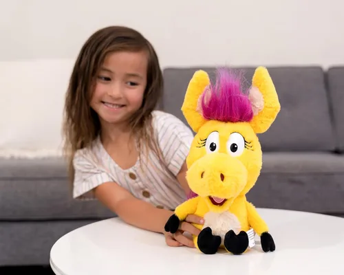 Vista 3 de Jada Donkey Hodie - Muñeca de peluche de burro amarillo de 14 pulgadas, juguetes para niños