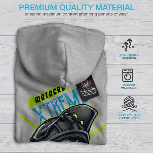 Vista 3 de wellcoda Xtreme - Sudadera con capucha para hombre para motocross