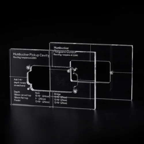 Vista 4 de Musiclily Plantilla de enrutamiento Humbucker de acrílico precisa Pro CNC para cuerpo de guitarra eléctrica Para el cuerpo