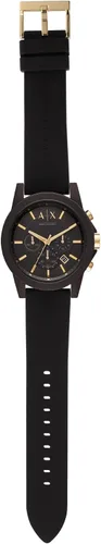 Vista 7 de Armani Exchange - Reloj de vestir con cronógrafo para hombre, con correa de cuero, acero o silicona