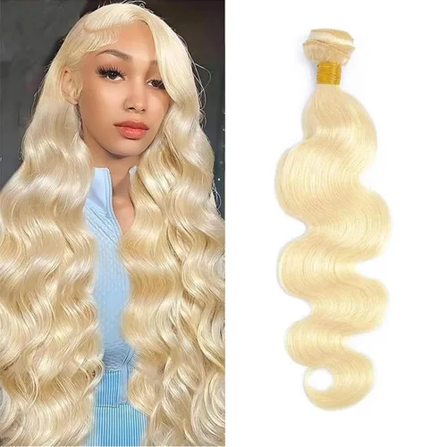 Vista 17 de Extensiones de cabello humano ondulado rubio 613 de 12 pulgadas, 100% sin procesar, grado 14A, cabello humano virgen brasileño sin procesar, 1