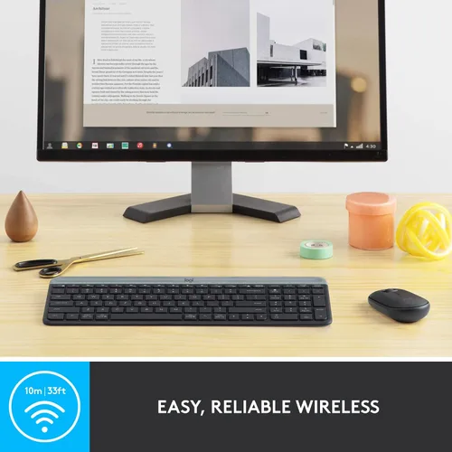 Vista 4 de Logitech MK470 Combo inalámbrico delgado - Grafito (Reacondicionado)