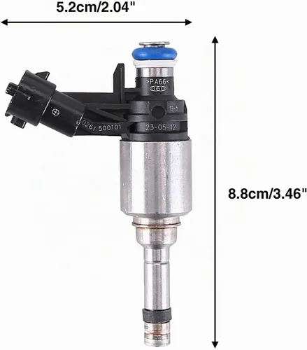 Vista 3 de Juego de 4 inyectores de combustible compatibles con Hyundai Accent Veloster Kia Rio Soul 2012-2017, inyector de combustible no turbo, inyector