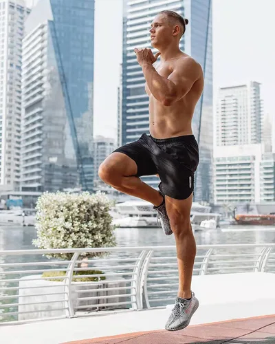 Vista 5 de CANGHPGIN Paquete de 2 pantalones cortos deportivos de entrenamiento para hombre, entrepierna de 7 pulgadas, pantalones cortos de senderismo
