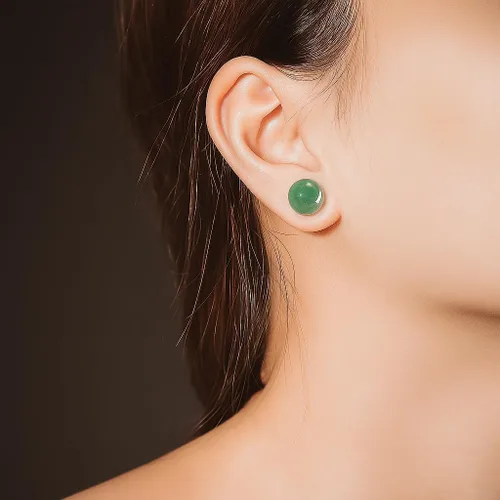 Vista 17 de SmileBelle Aretes tipo dormilona para mujer, de plata de ley de 18 quilates, con turquesa, como regalo de cumpleaños, aretes de cristal de perlas