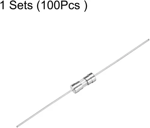 Vista 3 de uxcell 10 tipos de cartuchos de vidrio de soplado rápido, tubos de fusibles, fusibles de vidrio con cables 0.142x0.394 in 250V, 1