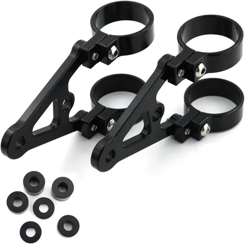 Vista 6 de Xitomer 1 par para tubos de horquilla delantera, soporte para lámpara de cabeza, soportes de faros delanteros de montaje CNC (1.378 in)