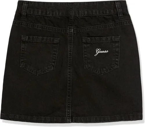 Vista 2 de GUESS Falda vaquera negra para niña con cinta de lentejuelas