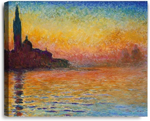 Vista 31 de IPIC - Reproducción artística de los lirios de agua de Claude Monet 1906, impresiones giclée coinciden con el marco dorado clásico, arte de pared