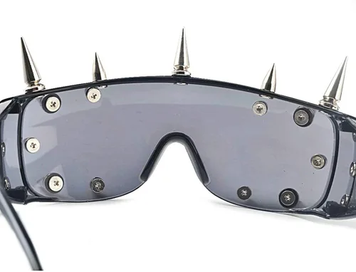 Vista 7 de mincl Punk Rocker Large Shield Spike Fashion Novelty Club Gafas de sol