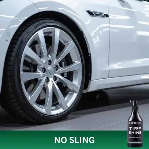 Vista 5 de The Pro Stuff® Tire Shine - Abrillantador de neumáticos satinado para acabado negro profundo Sin salpicaduras, secado rápido, sin disolventes