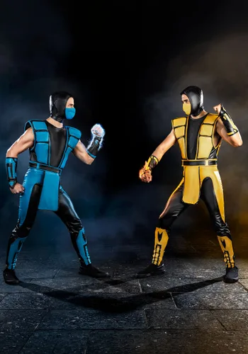 Vista 13 de Disfraz de Sub-Zero para Hombre de Mortal Kombat Multicolor
