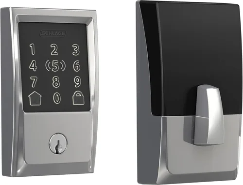 Vista 18 de Schlage Encode Smart WiFi Deadbolt Lock with Camelot Trim, Aged Bronze Bronce Envejecido