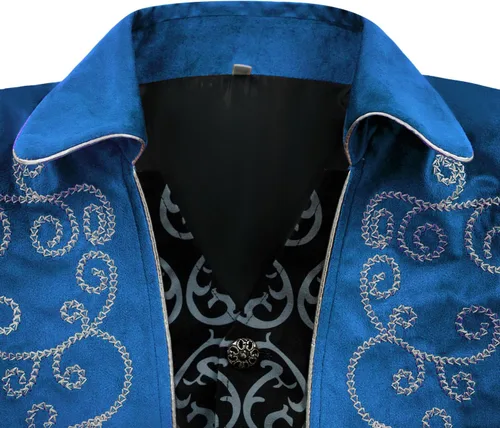 Vista 4 de Chaqueta steampunk gótica medieval vintage para hombre, disfraz de Halloween