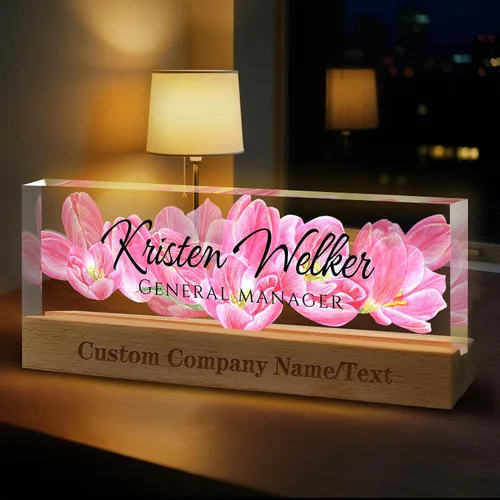 Vista 15 de Regalos personalizados para el día del jefe para hombres y mujeres, placa de nombre personalizada para escritorio, regalos personalizados