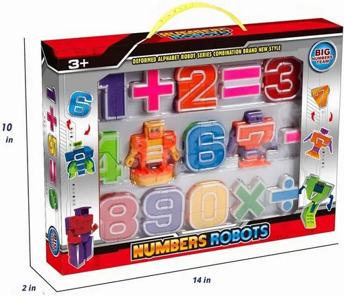Vista 4 de Juguete educativo de matemáticas para contar números, juego de robot, juguetes para niños, 15 piezas