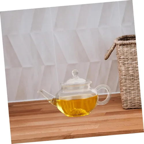 Vista 7 de CALLARON Tea Party - Tetera de vidrio para sala de té, tetera portátil con infusor
