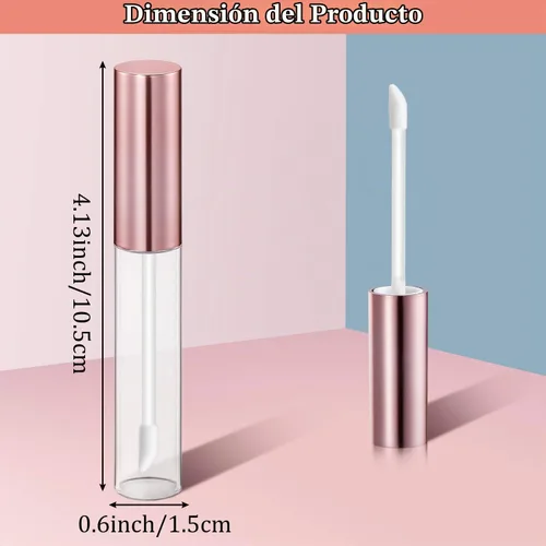 Vista 2 de Blulu 30 tubos de brillo de labios de 0.3 fl oz a granel vacío recargable 5