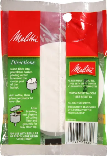 Vista 4 de Melitta Filtros de café de disco para percoladores, blanco, 3.5 pulgadas, 100 unidades (paquete de 24)