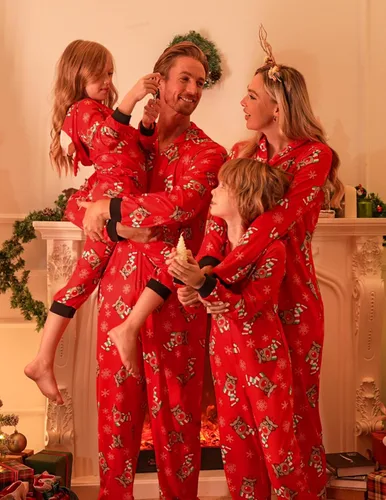 Vista 2 de Ekouaer Conjuntos de pijamas navideños familiares a juego