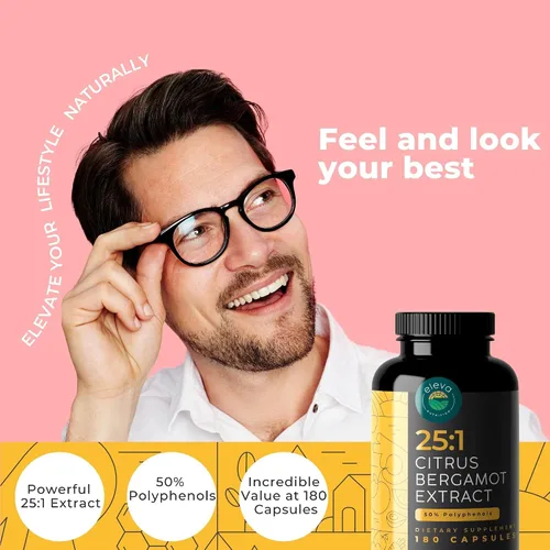 Vista 5 de Paquete de bergamota cítrica y cactus nopalo, 180 cápsulas de bergamota cítrica, 240 cápsulas de cactus nopal, 1500 mg de cactus tuno secado al sol
