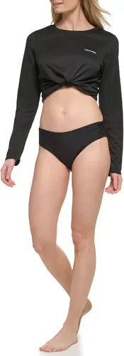 Vista 6 de Calvin Klein Camiseta estándar de manga larga con protección 40+ que absorbe la humedad UPF para mujer