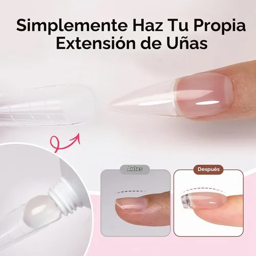 Vista 5 de MelodySusie Gel Poly, 60 g libre de Hema, gel para extensión de uñas, espesante de uñas, gel constructor curado con lámpara UV, diseño artístico