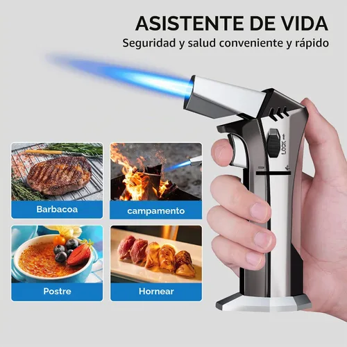 Vista 4 de Antorcha de cocina para cocinar con llama ajustable
