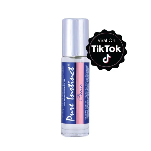 Vista 2 de Pure Instinct CRAVE Roll-On The Original - Perfume de aceite esencial con infusión de feromonas, para ella, listo para la TSA, 0.34 onzas líquidas