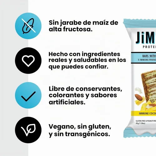 Vista 7 de Jimmy! - Barras de proteína de mantequilla de maní y chocolate, 0.65 onzas de proteína, bajas en azúcar, 12