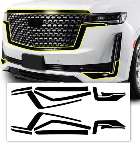 Vista 11 de BOGAR TECH DESIGNS Cubierta de Reemplazo para Eliminar Cromo Compatible con Cadillac Escalade (Negro Brillante, Lados Inferiores (2021+))
