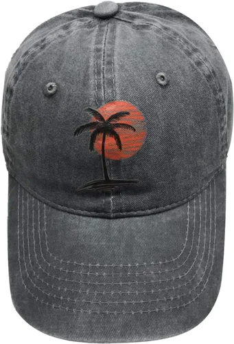 Vista 2 de Kamaple Gorras de béisbol de palmera para verano, para playa, al aire libre, ajustable, para papá