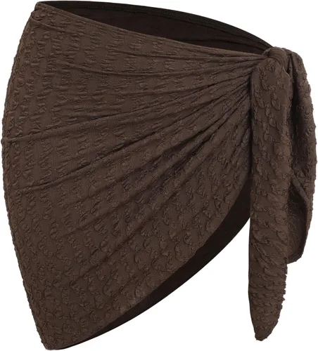 Vista 63 de ZAFUL - Pareo de mujer, pareo de playa, pareo transparente para bikini, pareo de gasa para traje de baño 0- Café