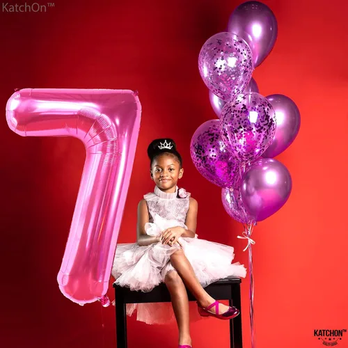 Vista 874 de KatchOn Globo negro del número 1 de 40 pulgadas, globo de feliz cumpleaños Large Mylar Number One Balloon for 1st Birthday Decorations, Foil