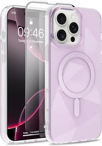 Vista 90 de Funda magnética para Google Pixel 10 Pro XL [compatible con Magsafe] [bonito diseño fluorescente de moda] a prueba de golpes, delgada, translúcida