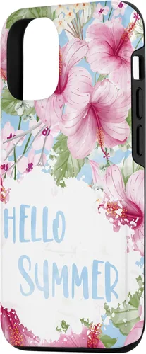 Vista 2 de Funda para iPhone 15 Hello Summer Sign Decor Summer Tropical Hibiscus Flowers Case