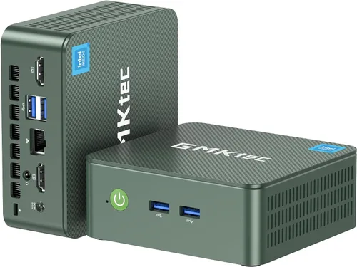 Vista 14 de GMKtec Mini PC, G11 Plus AMD Ryzen 5 3500U16GB DDR4 RAM 512GB SSD Computadora