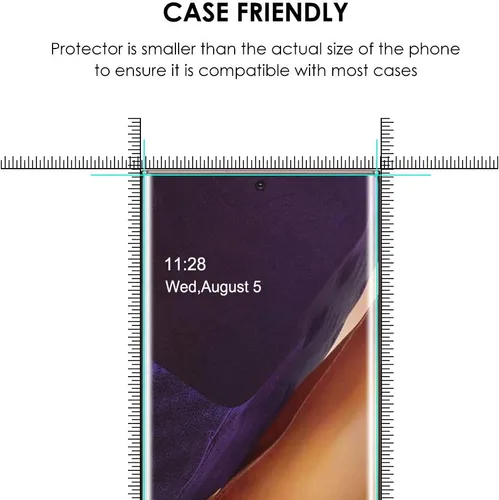 Vista 8 de Protector de pantalla para Galaxy Note 20 Ultra, vidrio templado UV [paquete de 3], cobertura completa de borde a borde, reparación de arañazos