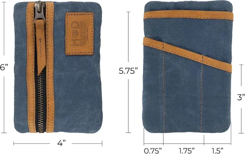 Vista 6 de Hide & Drink, Estuche de bolsillo multiherramientas, Bolsa compacta multiusos con cremallera para artículos de diario (EDC), Mini estuche