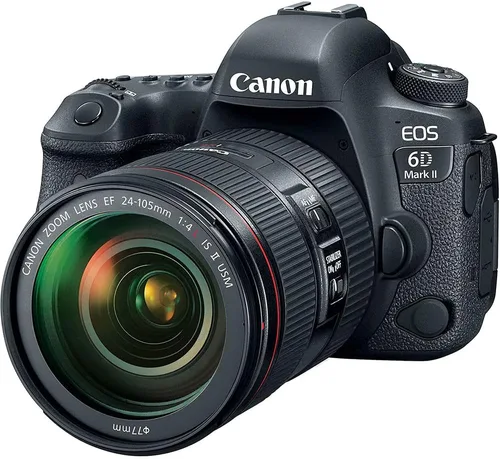 Vista 2 de Canon Cámara DSLR EOS 6D Mark II con lente f/4L II de 0.945-4.134 in (1897C009) + monitor 4K + lente Canon EF de 0.945-2.756 in + micrófono Pro +