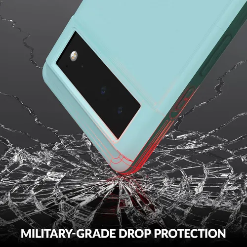 Vista 4 de Crave Protector delgado para Google Pixel 6, funda a prueba de golpes para Google Pixel 6 - Aqua