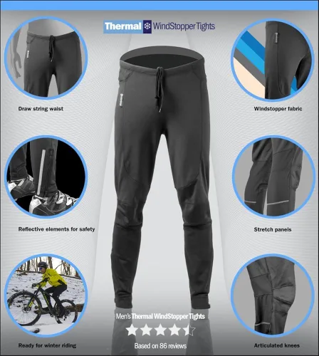 Vista 8 de AEROTECHDESIGNS Medias térmicas para hombre - Pantalones Softshell para clima frío