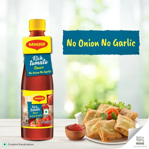 Vista 6 de Nestle Maggi - Salsa rica de tomate, ketchup, sin cebolla sin ajo, 17.64 oz – Botella de 17.6 oz – Vegetariano
