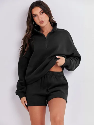 Vista 3 de ANRABESS Conjunto de dos piezas para mujer, conjunto de manga larga para gimnasio, ropa de moda de otoño 2024