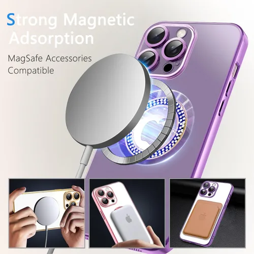 Vista 12 de Misscase Funda magnética con purpurina para iPhone 11 compatible con MagSafe, protección completa, delgada, a prueba de golpes, antiarañazos