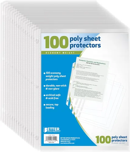 Vista 9 de Better Office Products Fundas de plástico para papel Better Office, 50